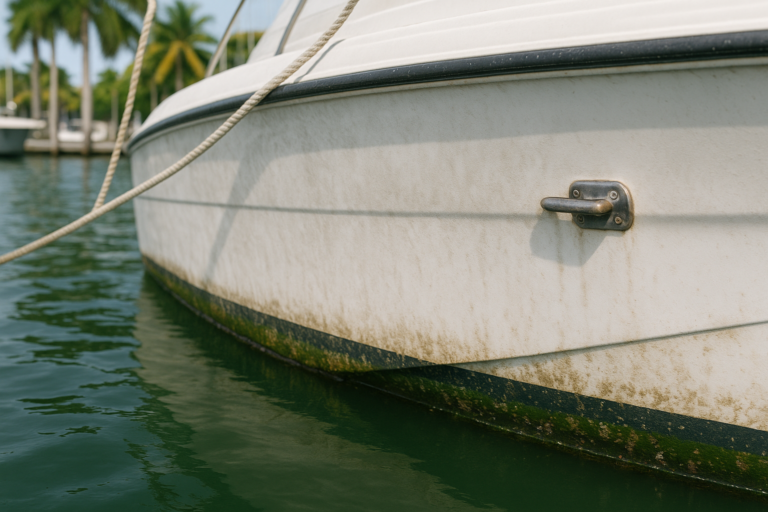 Miami marine environment stress on boat surfaces
