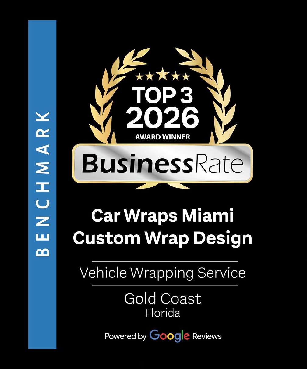 BusinessRate TOP 3 2026 Award Winner - Vehicle Wrapping Service, Gold Coast Florida